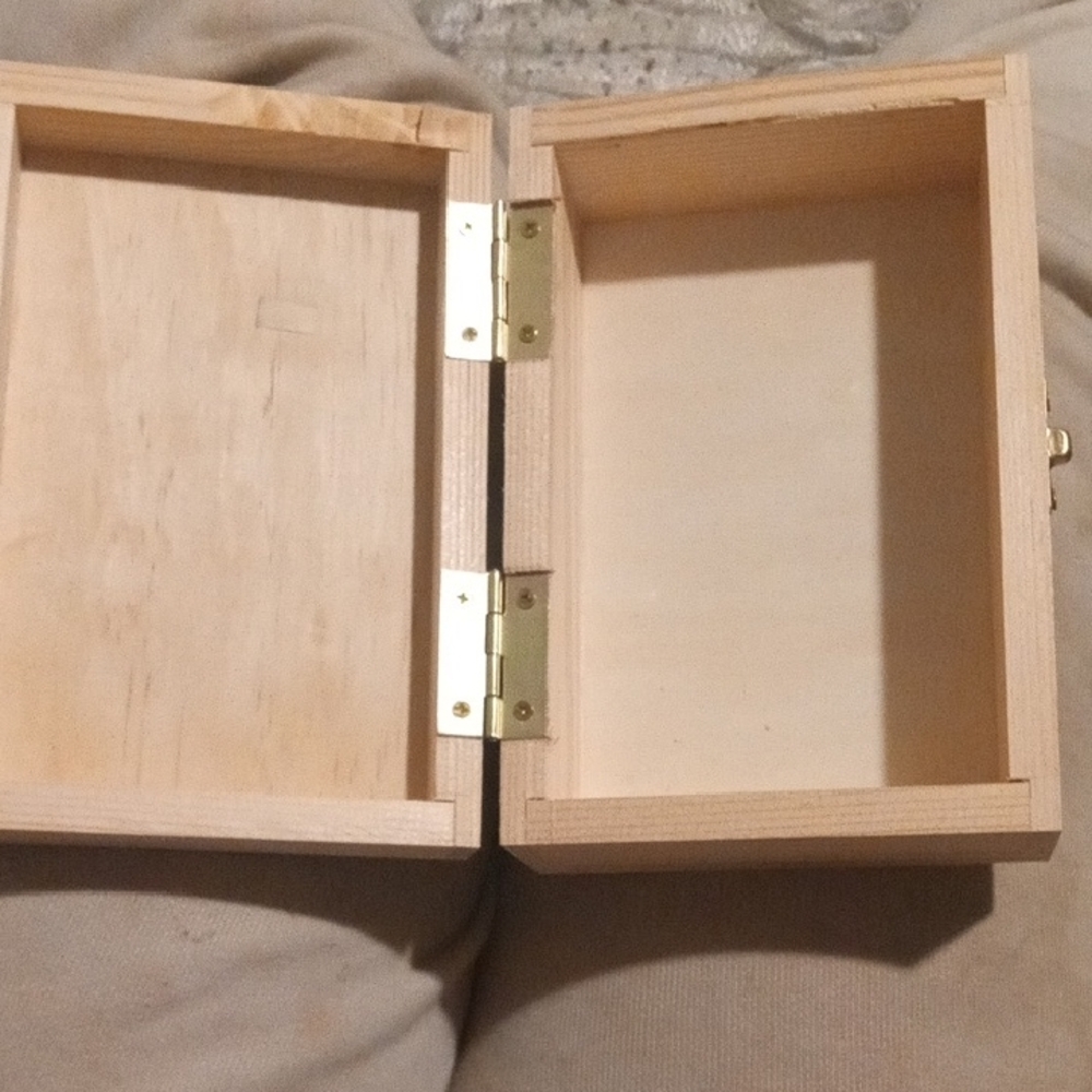 Wooden Box with Hinges
